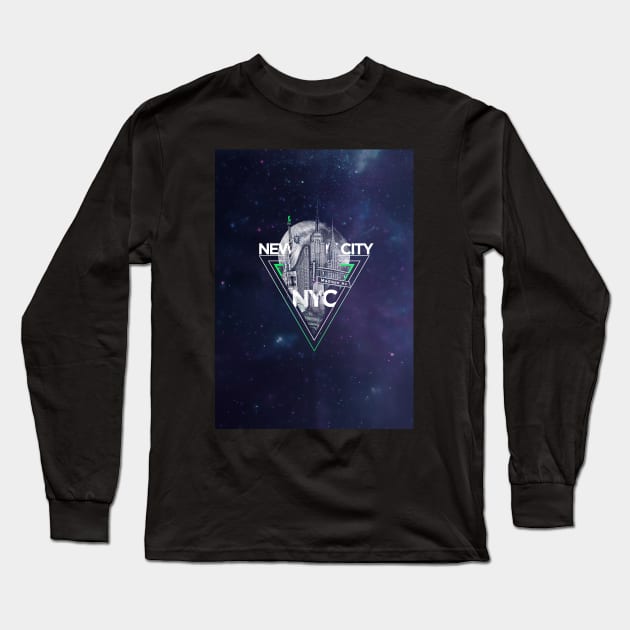 New York3 Long Sleeve T-Shirt by JavierMartinez